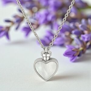 Reversible Heart Charm Stainless Steel Dainty Necklace 18K Gold Plated 🤍🖤